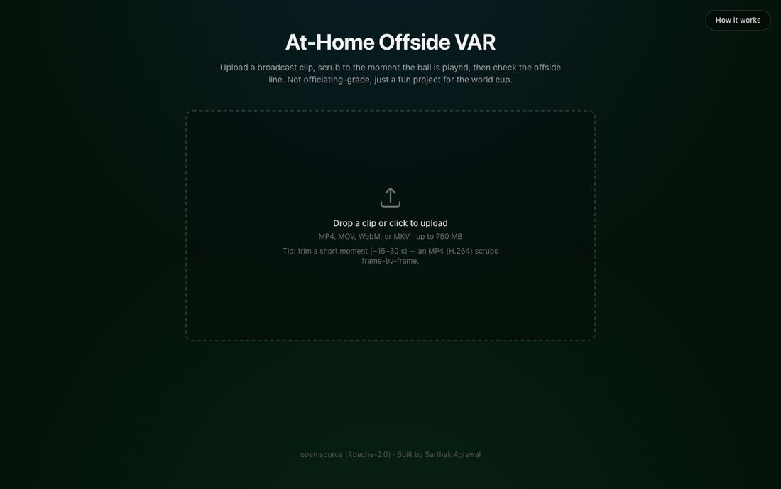 At-Home VAR landing page